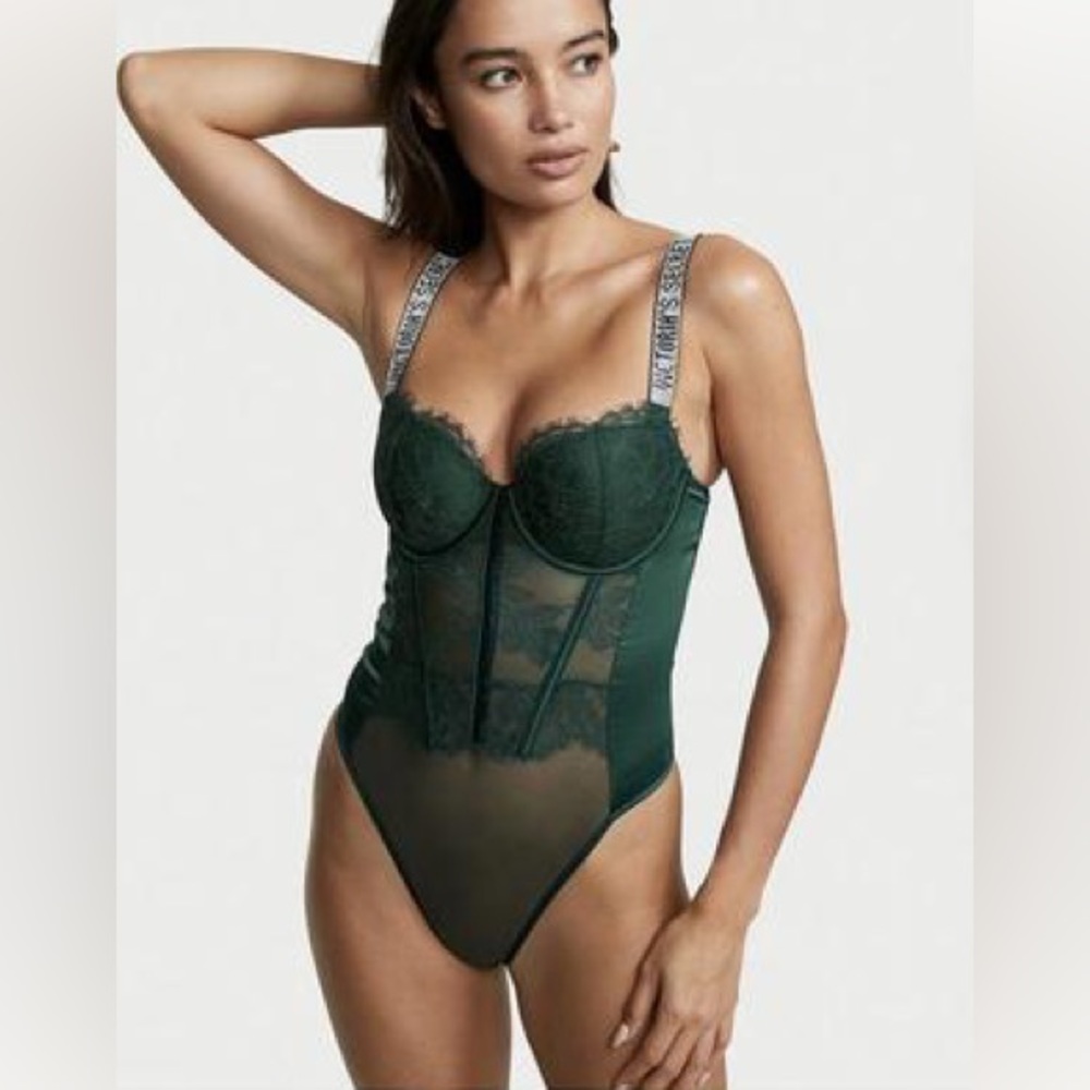 Victorias Secret bodysuit forest green size M
